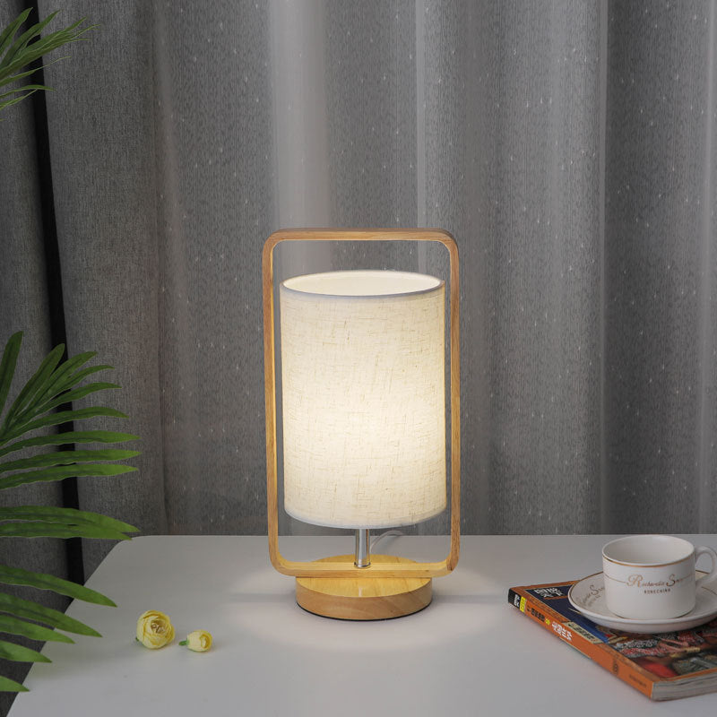 LED Solid Wood Table Lamp
