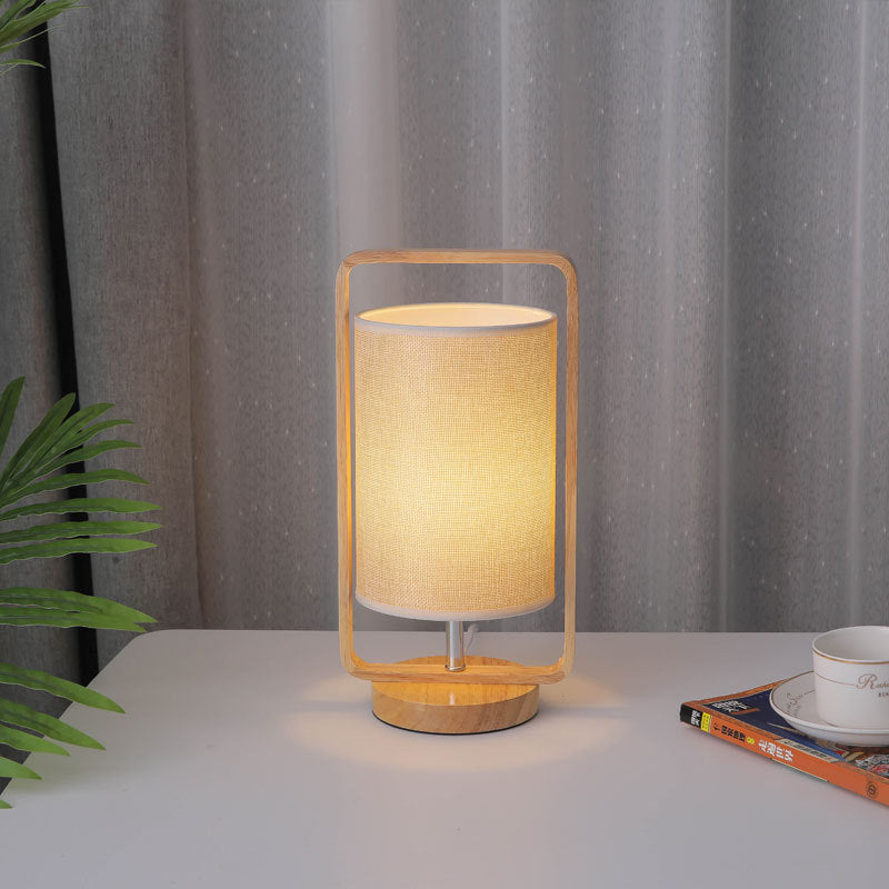 LED Solid Wood Table Lamp