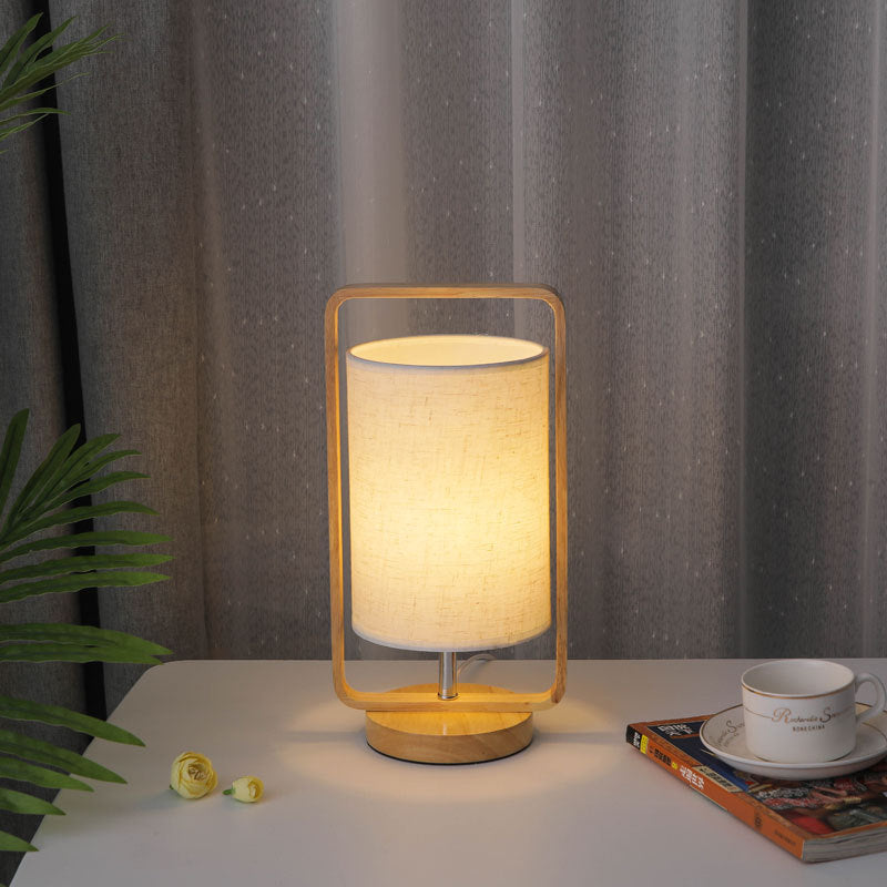 LED Solid Wood Table Lamp