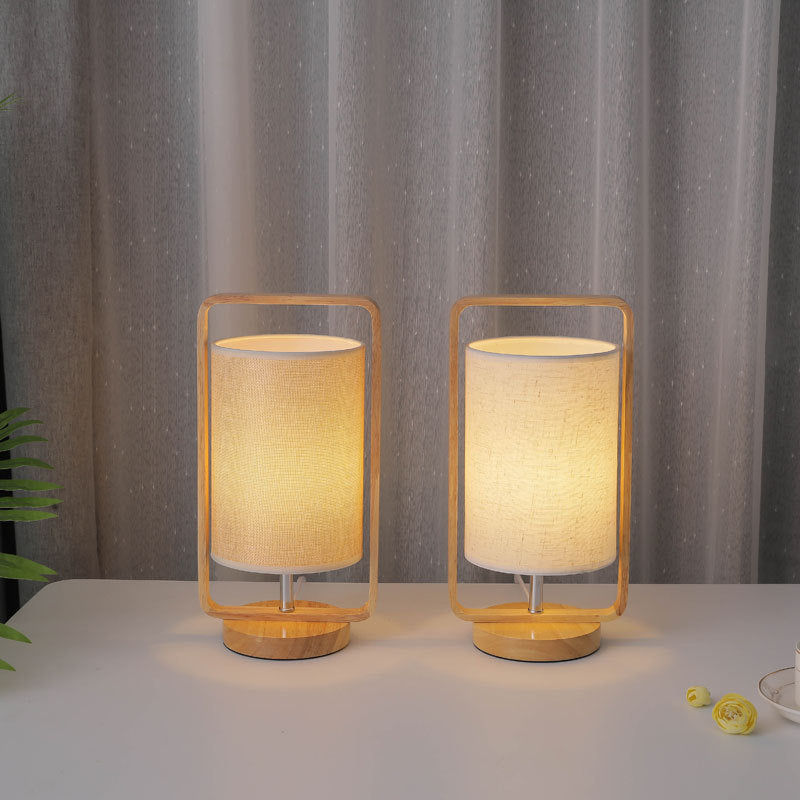 LED Solid Wood Table Lamp